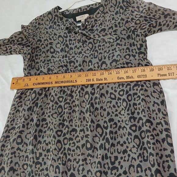 Loft Size XXSP Cheetah Print Empire Waist Mini Dress - Picture 11 of 14